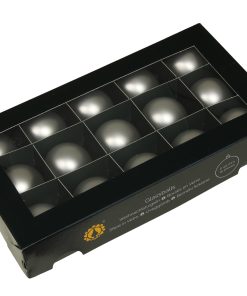 15 styk matte sølv glas julekugler med en diameter på 40 millimeter
