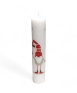 Alternative view of Kalenderkerze, WEISS Ø5 x 24 cm. mit Weihnachtsmann und "Ho, Ho, Ho" Text