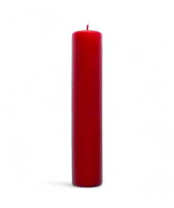 stearinlys til piet hein gulv lysestager rubinrøde 24 centimeter høje og diameter 5 centimeter