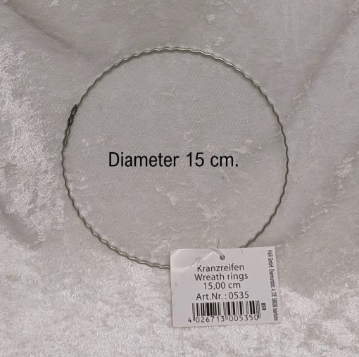 Metallring, krans, diameter 15 cm. Til DIY dekorasjoner - Bilde 4