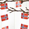 Norwegische Flaggenketten. 2 Stück à 2 m. Flaggenketten für Weihnachten und Feste