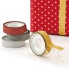 Klebeband mit Glitzer und Spender. 4 Farben à 3 m. Kreatives Hobby