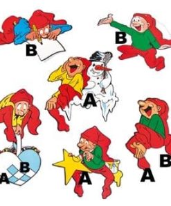 Alternative view of Bramming Wichtel zum Aufhängen, schreibt Wunschzettel, klassisch in grünem Pullover u.a., insgesamt 4 Stück