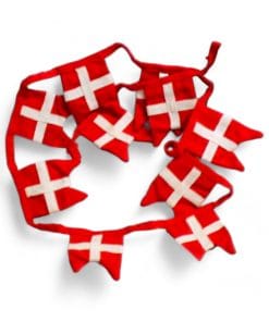flagranke med splitflag af dannebrog der måler 1