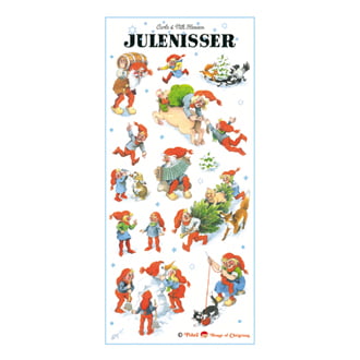 Papieraufkleber mit Motiven von Vilhelm Hansen – 13 x 28 cm.