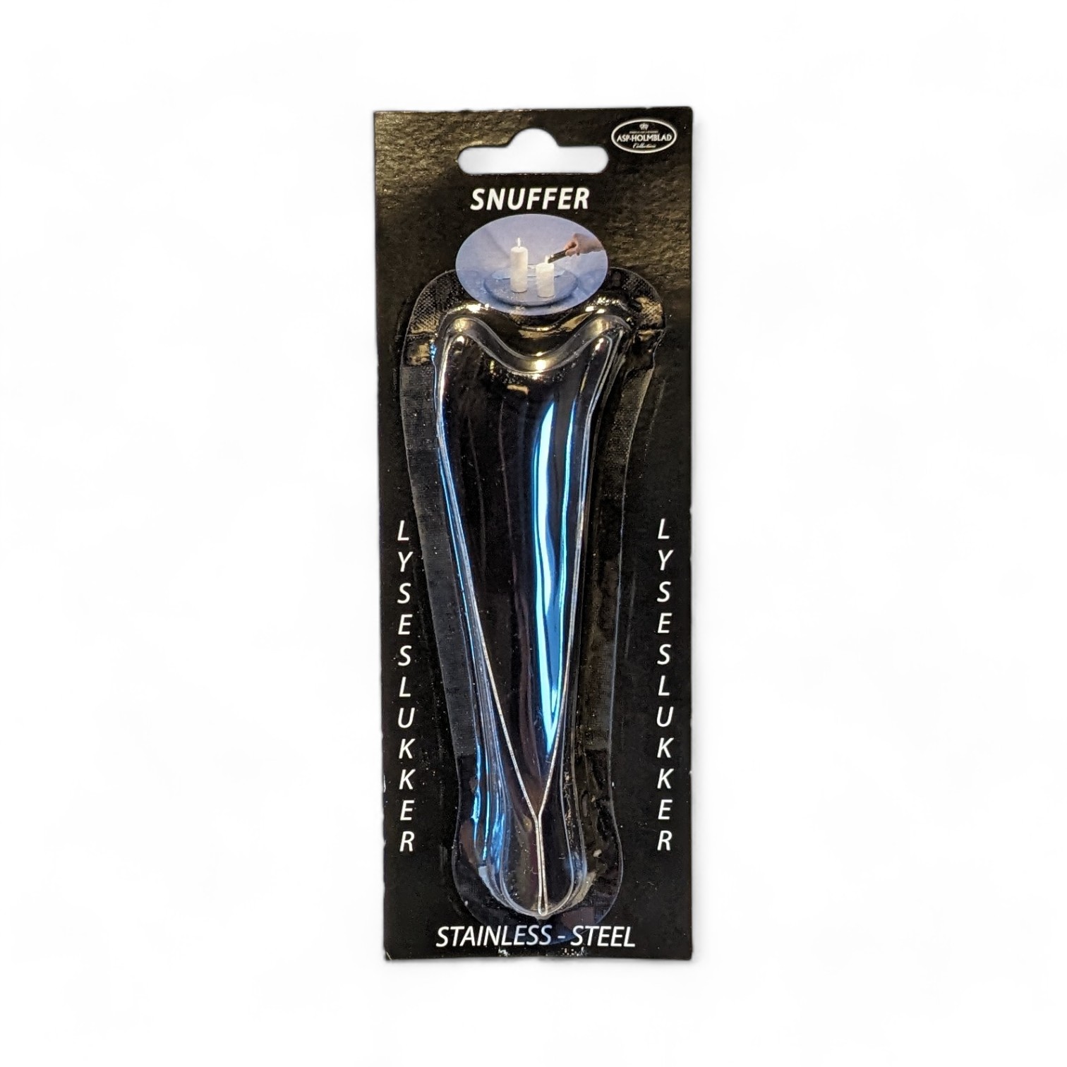 Lyseslukker, lysklemme i stål. Til stearinlys. - Bilde 2