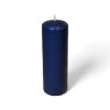 Blockkerze DUNKELBLAU 5,8 x 18 cm. 100% reines Stearin