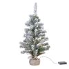 Künstlicher LED-Weihnachtsbaum mit Schnee für den Innenbereich. Höhe 75 cm.