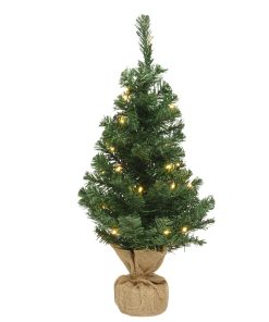 kunstigt grønt led juletræ der måler 75 centimeter og diameter 41 centimeter