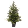 kunstigt juletræ i urtepotte der måler 90 centimeter og diameter 63 centimeter
