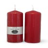 Blockkerze, weinrot, 7,8 x 15 cm. ASP-Holmblad