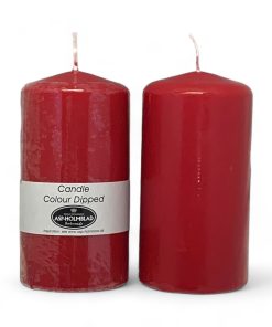 flot vinrødt bloklys fra asp holmblad 7