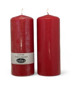 højt vinrødt bloklys fra asp holmblad 7