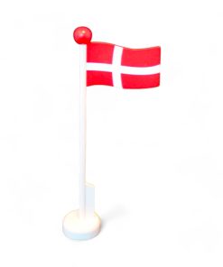 dannebrogsflag i træ til bordpynt til fester