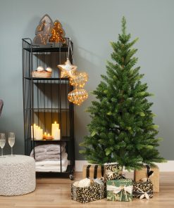 Alternative view of Kunstig innendørs juletre på fot med naturlig gren mix. Høyde 150 cm.