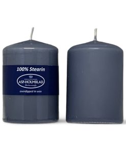 Blockkerze, hellblau, 6,8 x 10 cm. ASP-Holmblad 100% reines Stearin