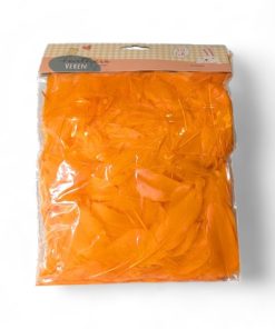 pose med 10 gram orange fjer til kreative produkter