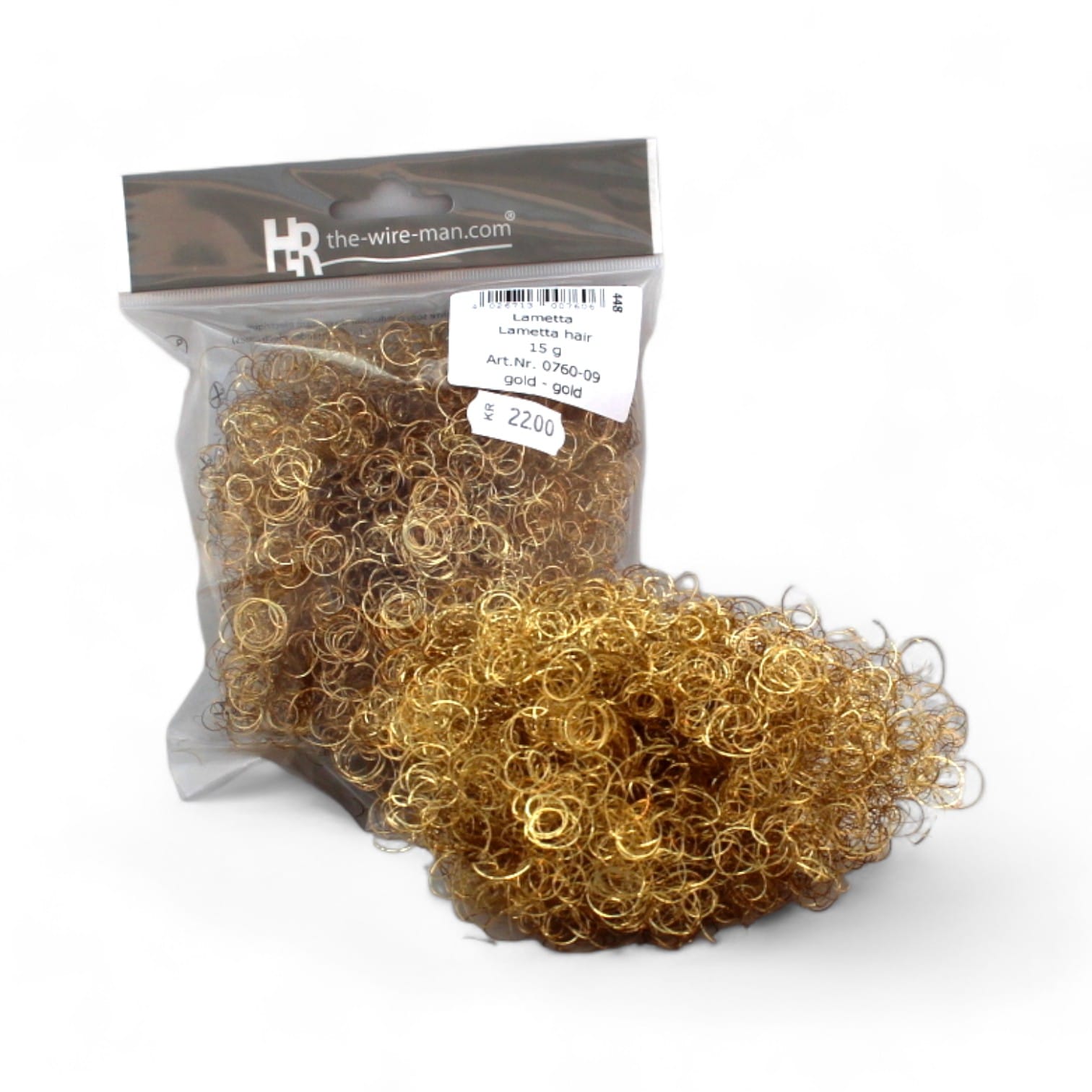 Engelshaar - Feenhaar für Weihnachtsbaum - Lametta, Gold, Beutel à 15 Gramm