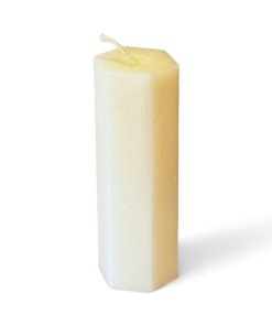 Spinnwebenkerze ELFENBEIN. Reines Stearin 15 cm.