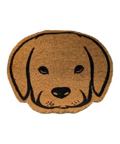 Hund dørmatte av kokos. Måler 43 x 73 cm.