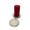 Glasplatte für Kerzen bis zu 6,5 cm Durchmesser. Weck-Deckel aus Glas.