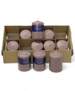 10 styk støvlilla bloklys asp-holmblad ren stearin ø6