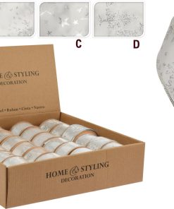 glimmer dekorationsbånd med tråd i sølv vævet 38 millimeter