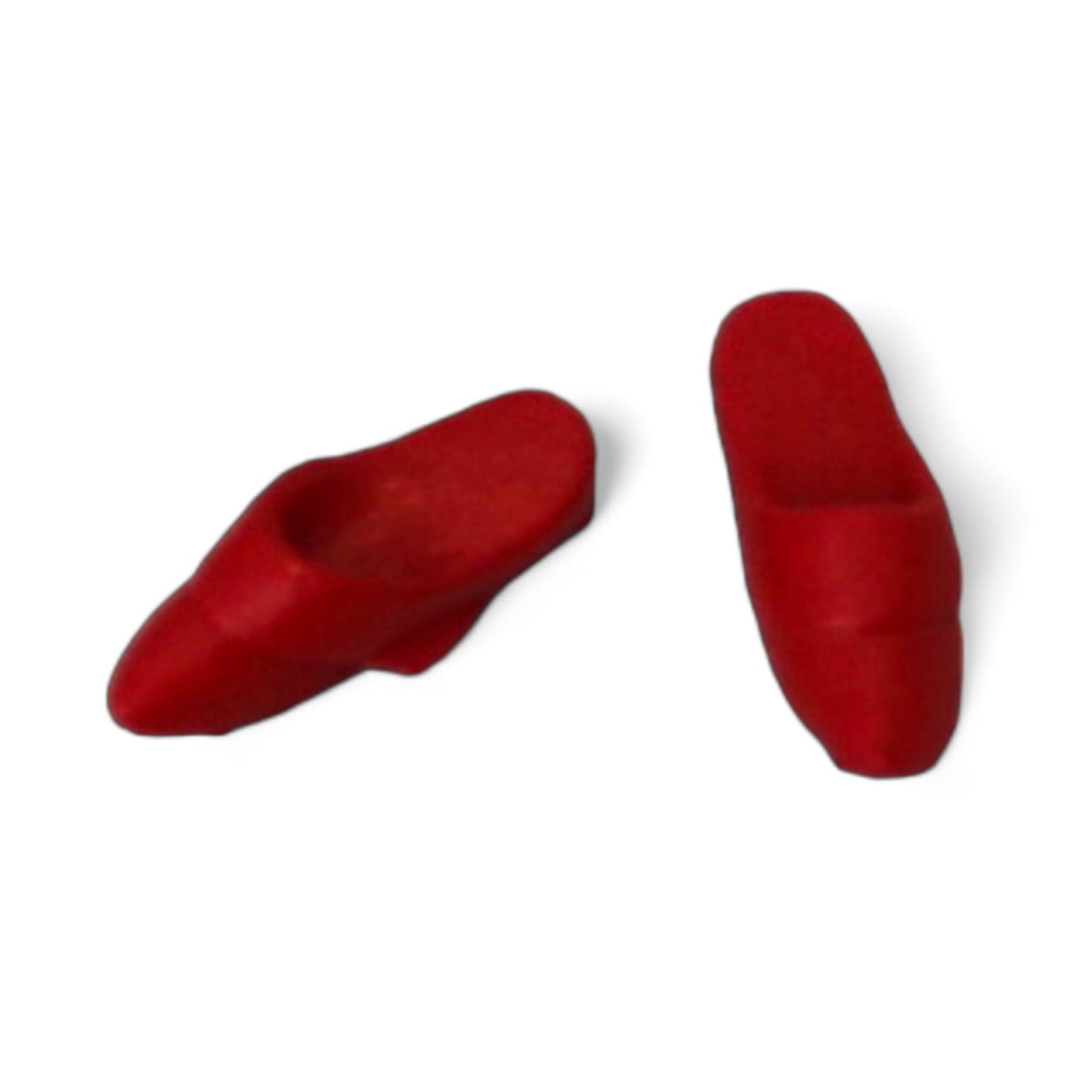 Zubehör für Wichteltür, Holzschuhe, ROT 1 Paar – auch gut für Wichtellandschaft