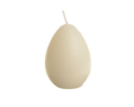 Eggelys i HVIT gjennomfarget stearinlys. 12 brennetimer