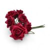 kunstig rose blomst røde med stilk til juledekorationer