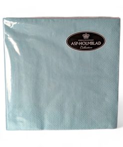20 styk blå cool aqua middagsservietter 40 x 40 centimeter fra asp-holmblad