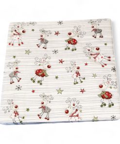 Juleservietter, LUNSJ, små motiver av reinsdyret Rudolf. 20 stk.