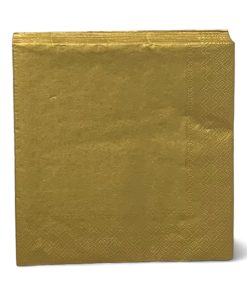 20 styk flotte guld farvede frokostservietter 33 x 33 centimeter fra asp-holmblad