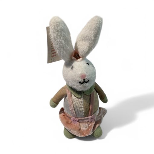 Kaninchen Stofftier. Sitzendes weibliches Kaninchen. 23 cm. Polyester.