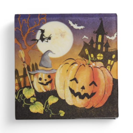 Servietter med Halloweentema med glade gresskar