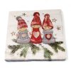 Servietten für WEIHNACHTEN. Weiß mit drei süßen Strickwichteln. Mittagessen Größe. 20 Stk.