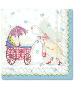 Servietten für Taufe und Namensgebung eines Jungen, 20 Stück, 3-lagig.