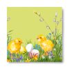 Osterservietten, Limette mit 3 Eiern und 2 Küken, 20 Stück Mittagessen
