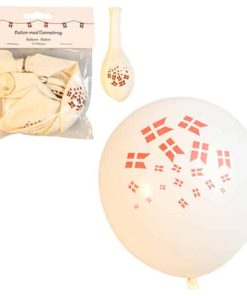 balloner med dannebrog 10 stk diameter 30 cm festlig fødselsdagspynt