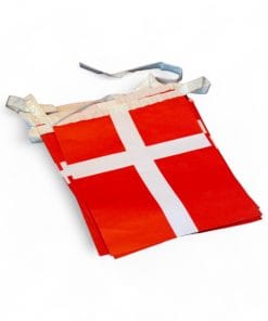 flagguirlande med dannebrog 4 meter lang