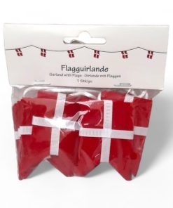 Fahnen-Girlande - Stofffahnen an Schnur 2 Meter Fahnenkette für Weihnachtsbaum