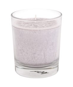 glas med duftelys i ren stearin som spreder en dejligt mild duft