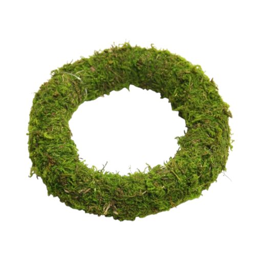 Mosekrans, tørket natur, grønn, diameter 30 cm.