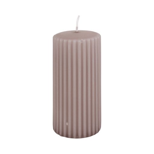 Kubbelys med riller, beige, 5,8 x 11,5 cm