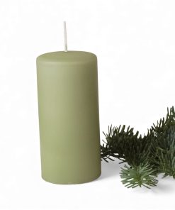 støvgrøn bloklys 5,8cm gange 11,5 cm