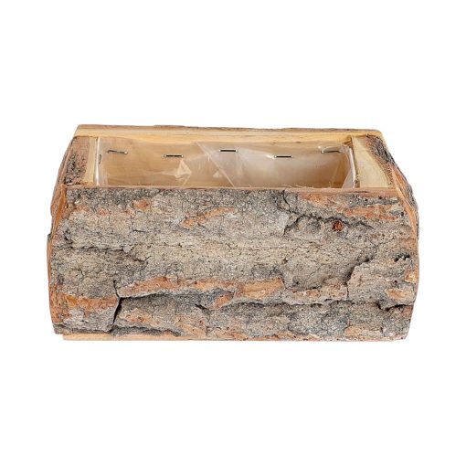Plantepotte i sedertre m/plast innsats, 20 x 12 x 9 cm,