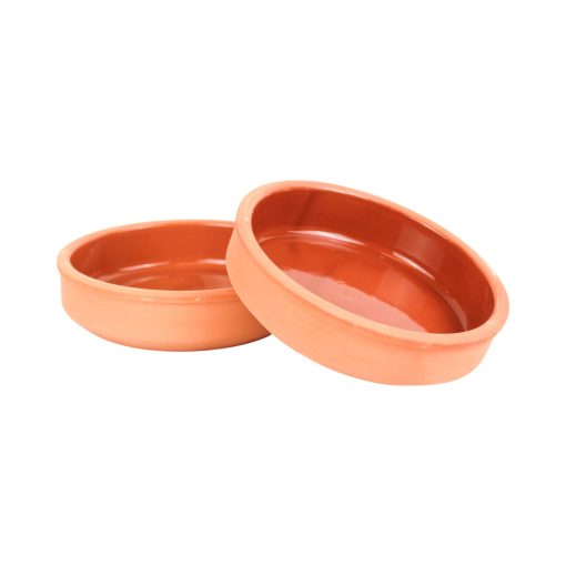 Terracotta skål, 16 cm, sæt af 2, på hvid baggrund
