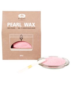 Stearinpulver i pink farve, 350g, 100% ren stearin, præsenteret på hvid baggrund.
