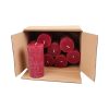 Rustik Blockkerze, dunkelrot, 5,6 x 11,7 cm (9 Stk.)