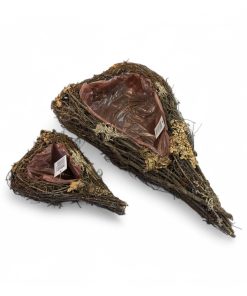 Alternative view of Gravpynt. Naturhjerte med bark. 22 cm.